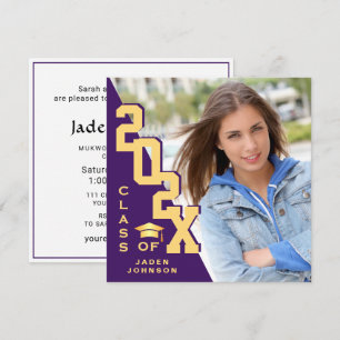 Modern Class of 2025 Grad PHOTO Graduation Party Invitation