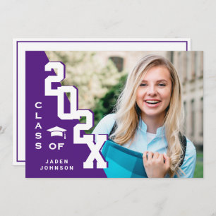 Modern Class of 2025 Grad PHOTO Graduation Party Invitation