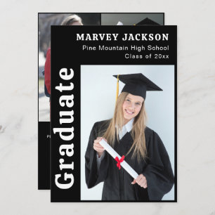 Modern Class of 2025 Grad Photo Graduation Party  Invitation