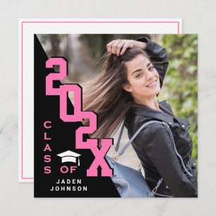 Modern Class of 2025 Grad PHOTO Graduation Party Invitation