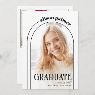 Modern Class of 2025 GRADUATE arch photo Announcement