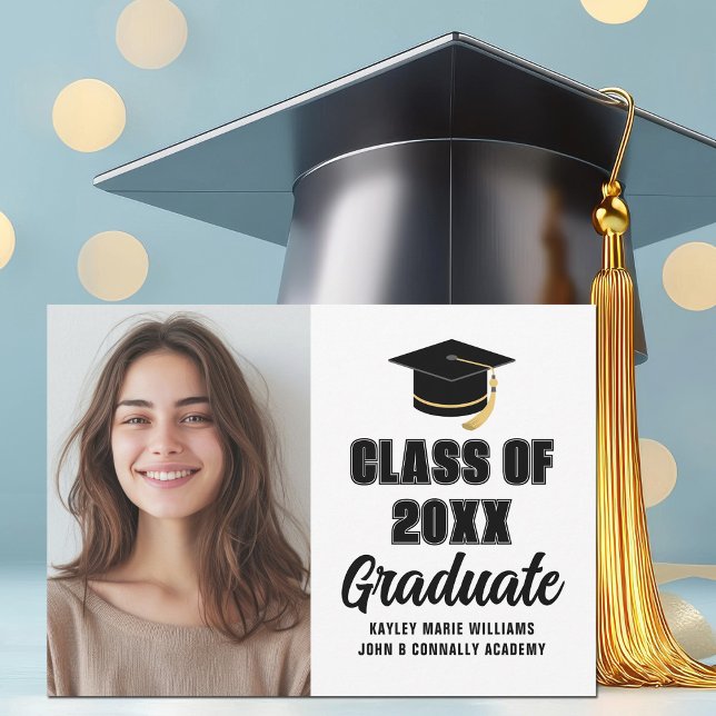 Modern Class of 2025 Graduate Photo Graduation Announcement (Creator Uploaded)