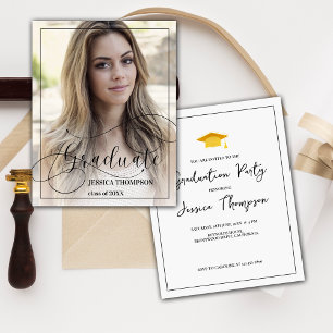Modern Class of 2025 Graduation Photo Invitation