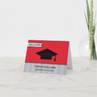 Modern Class of 2025 Red Custom Graduation