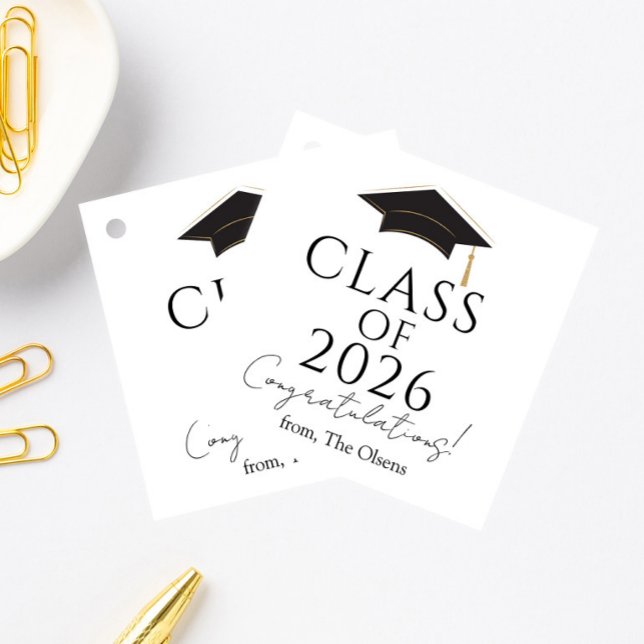 Modern Class of 2026 Gift Tag (Creator Uploaded)