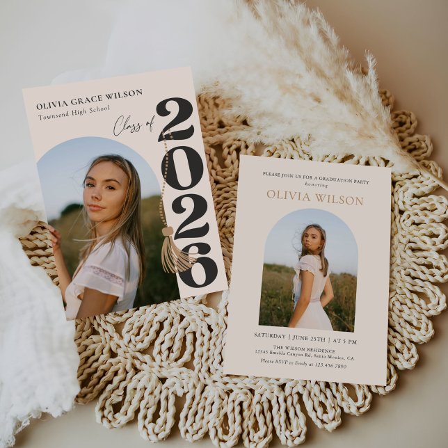 Modern Class of 2026 Photo Graduation Party Invitation (Creator Uploaded)