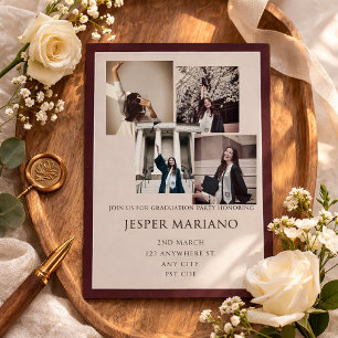 Modern Class of 2026 Photo Minimal Graduation Invitation