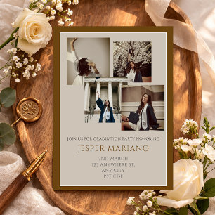 Modern Class of 2026 Photo Minimal Graduation Invitation