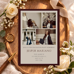 Modern Class of 2026 Photo Minimal Graduation  Invitation