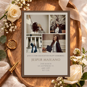 Modern Class of 2026 Photo Minimal Graduation Invitation