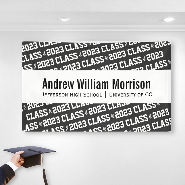 Modern Class of 20XX Graduation Custom Colour Banner (Creator Uploaded)