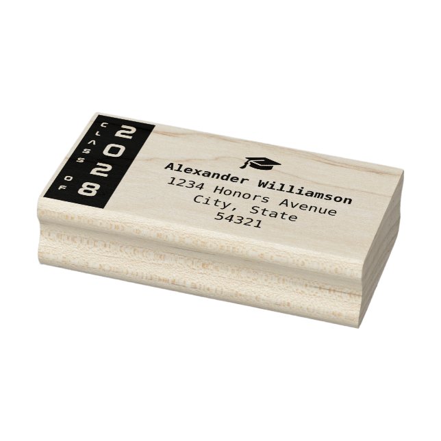 Modern Class of Graduation Rubber Stamp (Stamp)