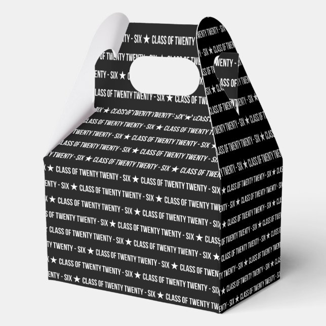 Modern Class of Twenty Twenty‑Six Typography Favour Box (Back)