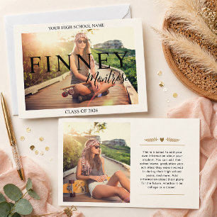 Modern Classic 2 Photo Graduation Announcement