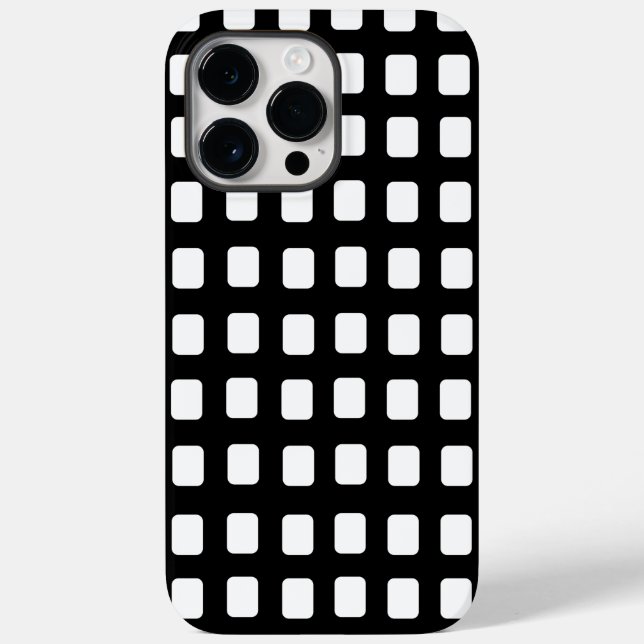 Modern Classic Black and White Squares Case-Mate iPhone Case (Back)