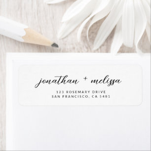 Modern Classic Calligraphy Script Wedding Address