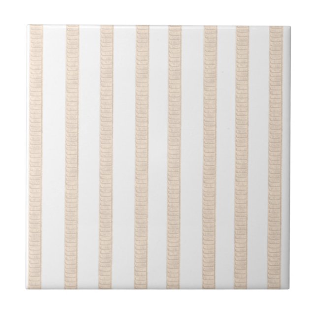 Modern Classic Ceramic Tile Beige Stripe Vertical (Front)
