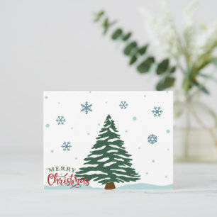 Modern Classic Christmas Card, Custom Christmas  Holiday Postcard