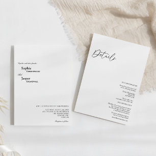 Modern Classic Details All In One Wedding Invitation