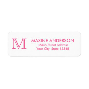 Modern Classic Elegant Dusty Hot Pink Monogram