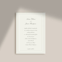 Modern Classic Elegant Frame Ecru Formal Wedding