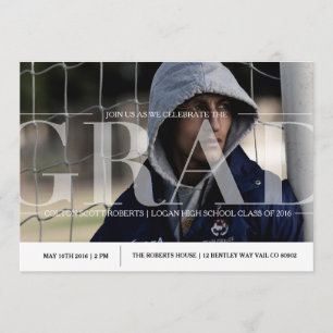 Modern Classic Graduation Party   Gender Neutral Invitation