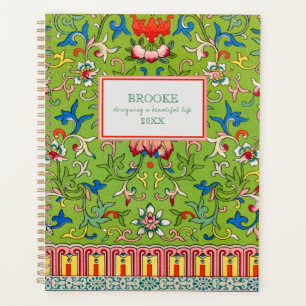 Modern Classic Green Chinoiserie Planner