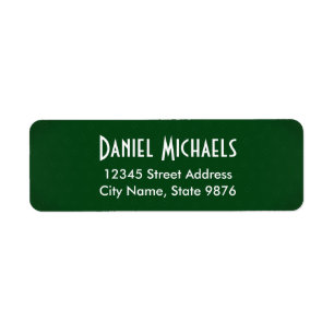 Modern -Classic Green- Return Address Label