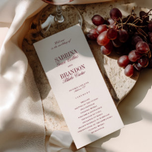 Modern Classic Ivory Wedding Ceremony Program