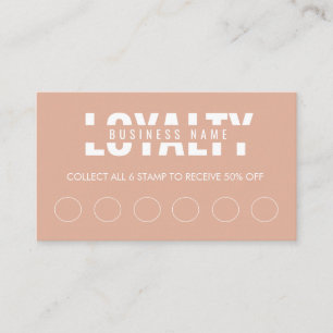Modern Classic Light Pink Script Loyalty Card
