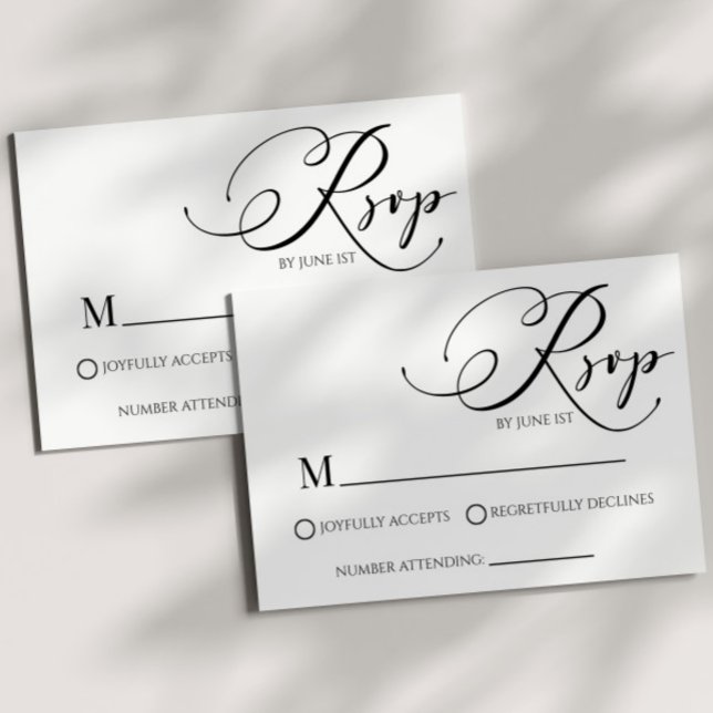 Modern Classic Minimal Simple Wedding RSVP Card (Creator Uploaded)