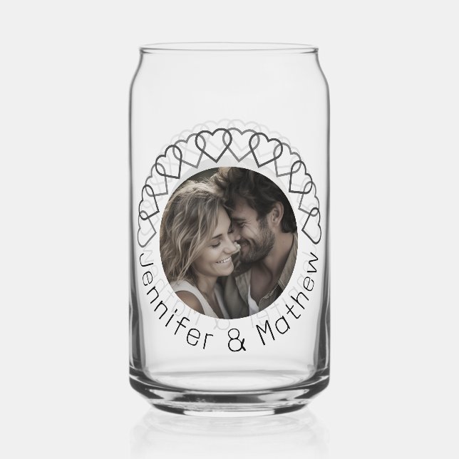 Modern Classic Minimalist Typography Can Glass (Front)