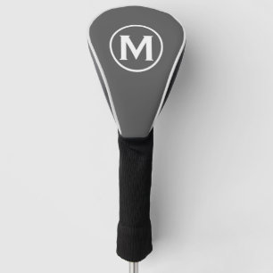 Modern Classic Monogram Grey Golf Head Cover
