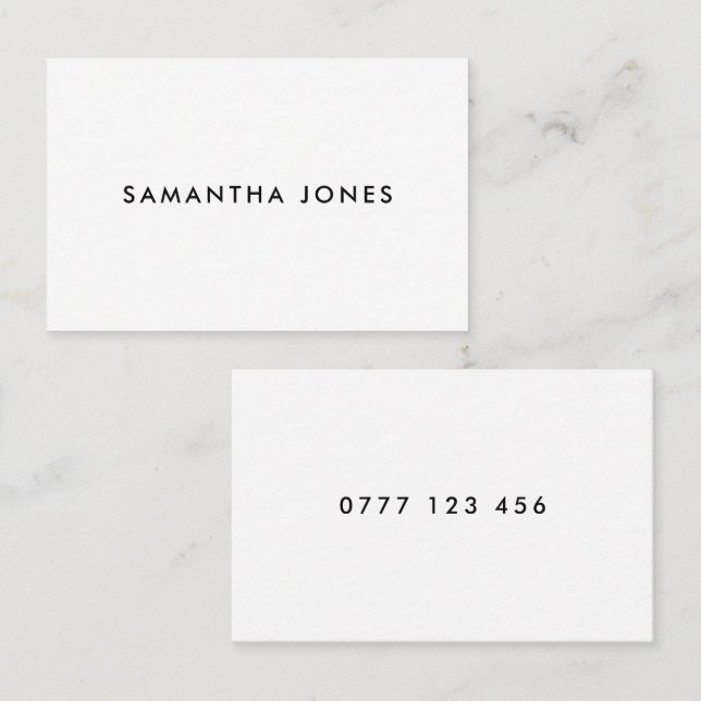 Modern Classic Personalised Mini Business Card (Front/Back)