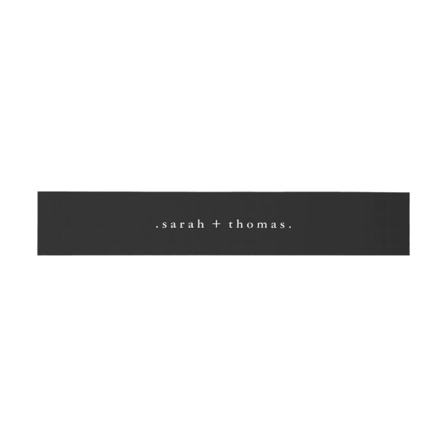 Modern Classic Personalised Wedding Invitation Belly Band (Flat)