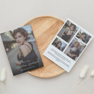 Modern Classic Photo Collage Graduation Announcement