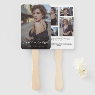 Modern Classic Photo Collage Graduation Hand Fan
