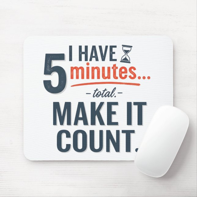 Modern Classic Productivity Inspiration Profession Mouse Mat (With Mouse)