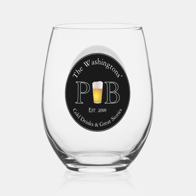 Modern Classic Pub Drinking Glasses Beer Can (Front)