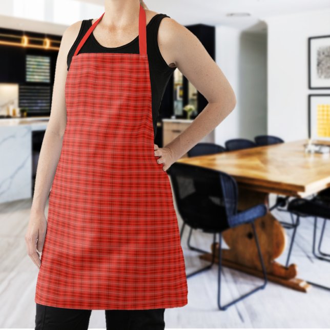 Modern Classic Red Plaid Apron (Modern Classic Red Plaid Apron)