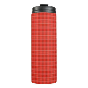 Modern Classic Red Plaid Thermal Tumbler