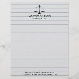 Modern Classic Scales Of Justice Law Letterhead