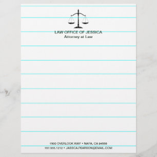 Modern Classic Scales Of Justice Law Letterhead