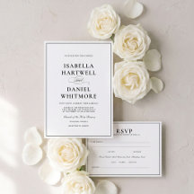 Modern Classic Serif Framed Wedding