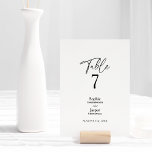 Modern Classic Simple Wedding Table Number Card<br><div class="desc">This modern classic simple wedding table number card is perfect for your elegant modern wedding. This design features black simple calligraphy off set on a neutral bright white background to match your classic traditional wedding or minimalist boho wedding in the spring, summer, fall, or winter. Please feel free to reach...</div>
