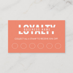 Modern Classic Terracotta Script Loyalty Card