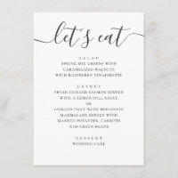 Modern Classic Wedding | Calligraphy Lets Eat