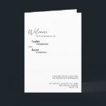 Modern Classic Wedding Folded Program Programme<br><div class="desc">This modern classic wedding folded program is perfect for your elegant modern wedding. This design features black simple calligraphy off set on a neutral bright white background to match your classic traditional wedding or minimalist boho wedding in the spring, summer, fall, or winter. Please feel free to reach out to...</div>