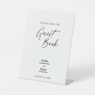 Modern Classic Wedding Guest Book Sign
