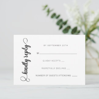 Modern Classic Wedding RSVP Cards